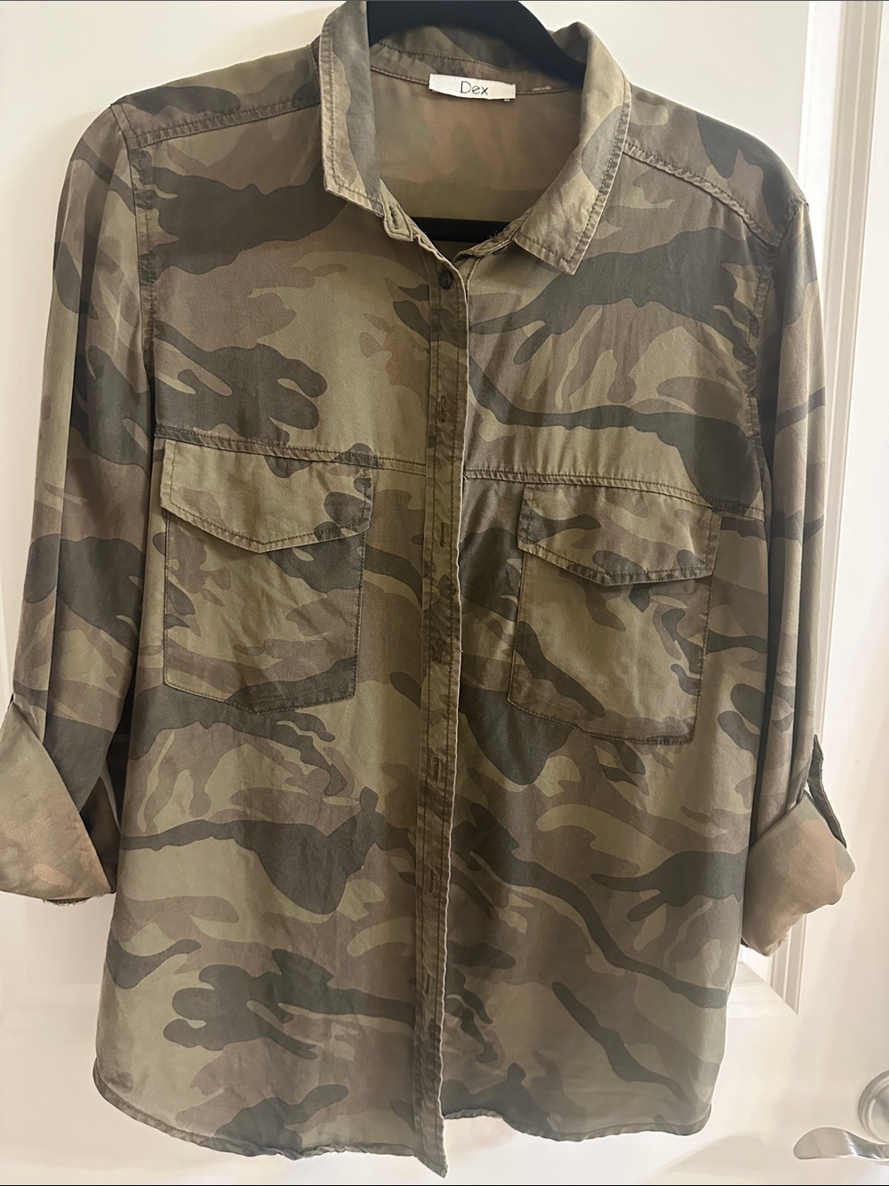 Dex Men's Olive Camo Utility Shacket